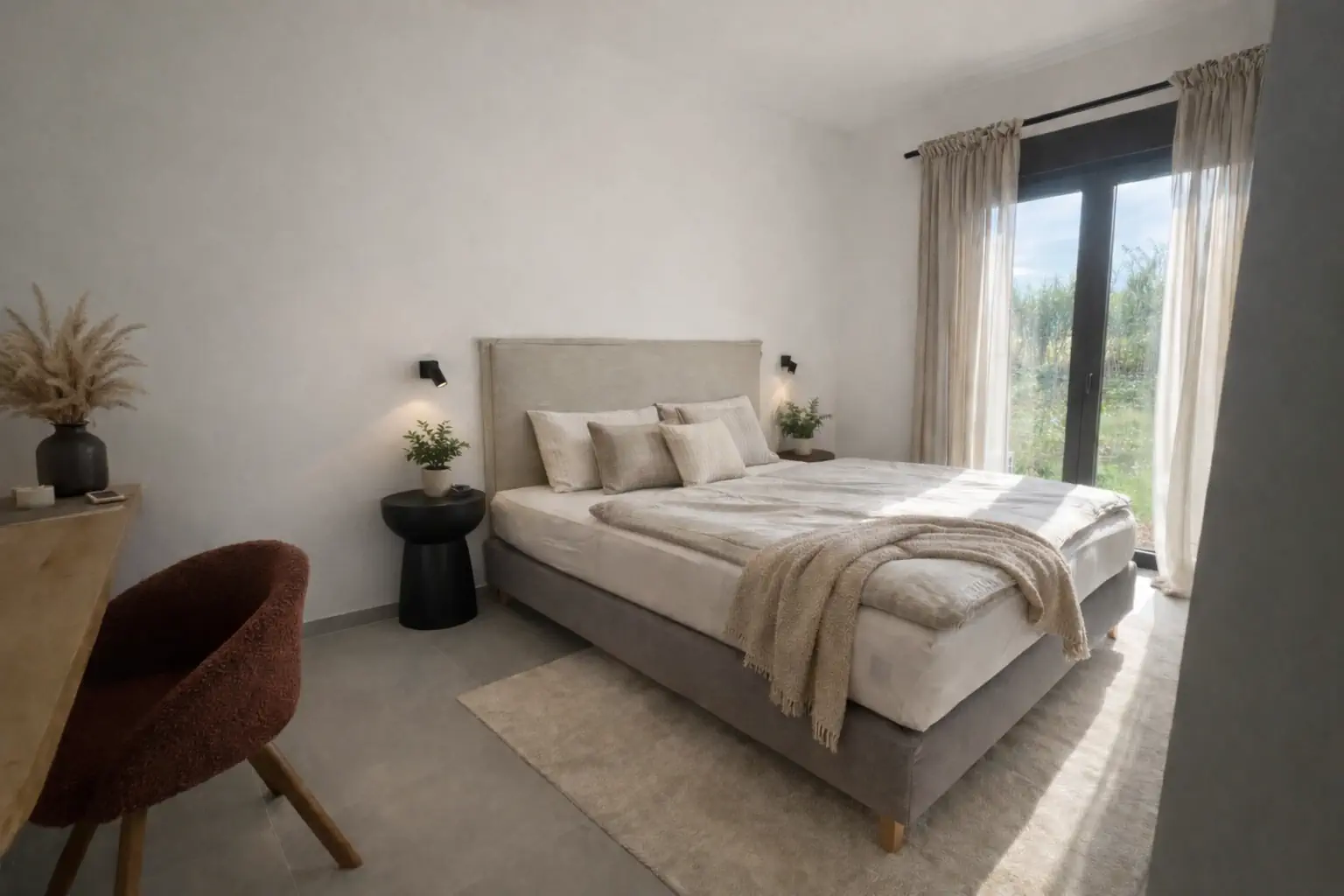 Schlafzimmer mit Terrassenzugang